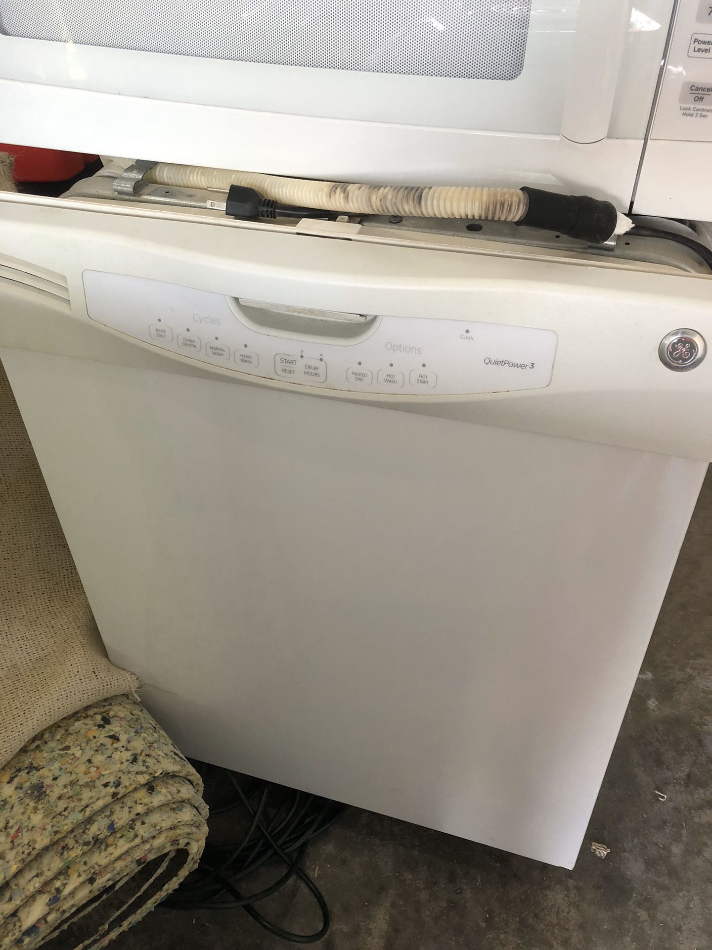 White GE Dishwasher