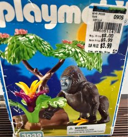 Playmobil 1(contact info removed) Jungle Silver Back Gorilla sealed box see pictures