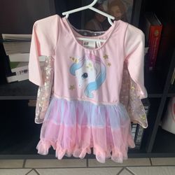 H&M 2/3 Unicorn Girls Costume Dress