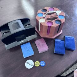 Poker Chips And Shuffler 