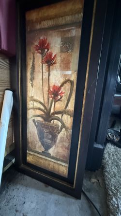 Vintage Floral Framed Wall Art