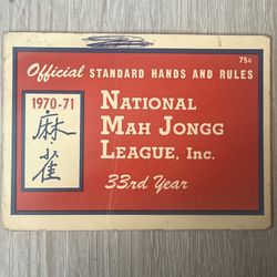  Mahjongg Player & Rules Guide Vintage 