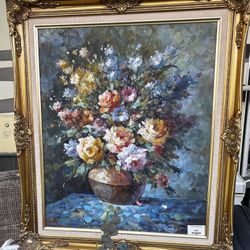 Thailand oil floral painting 