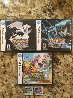 Nintendo 3DS & DS Pokemon Game Lot(Black/Ranger/X & Y)