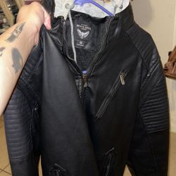 Unisex Black Leather Jacket