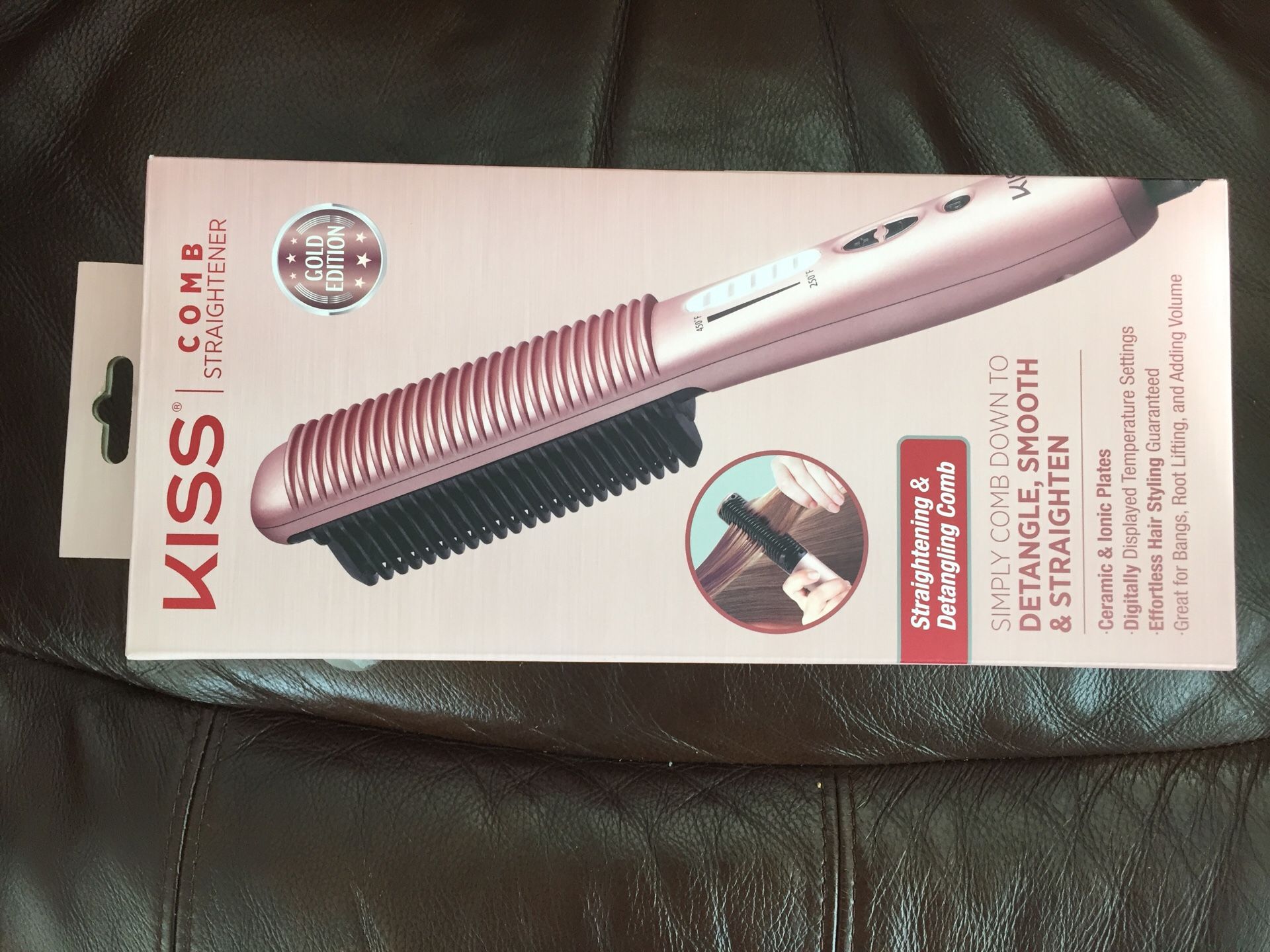 Kiss hair straighteners and detangle comb