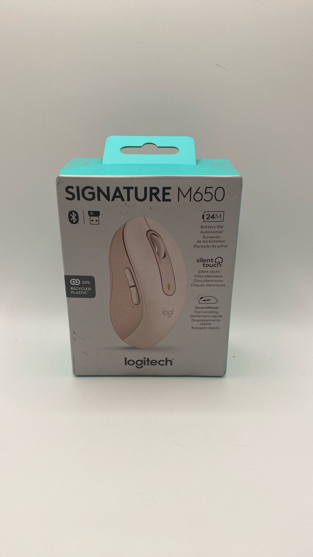 Logitech - Signature M650 Wireless Scroll Mouse with Silent Clicks - Rose