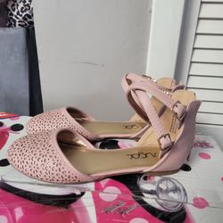 Girls Pink Flats Size 2