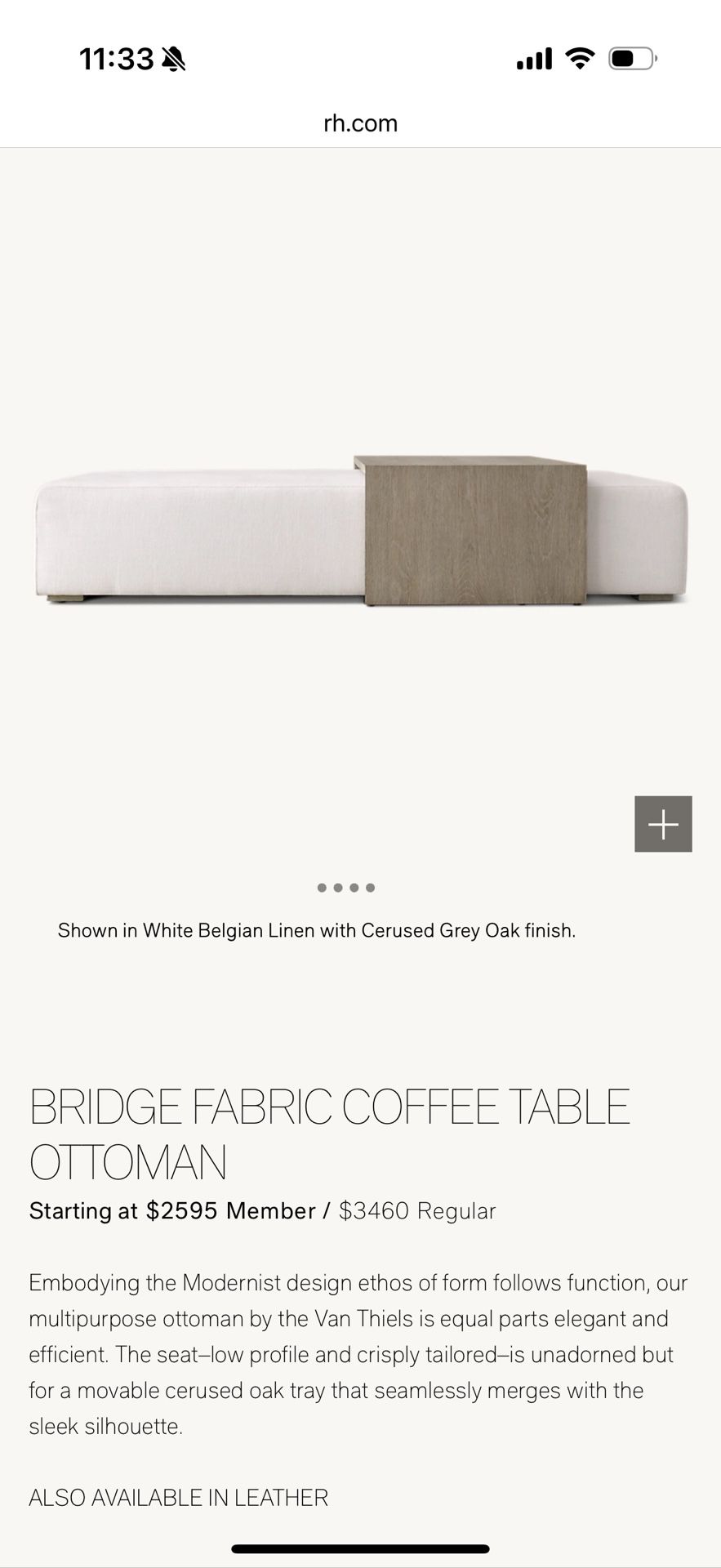Restoration Hardware Coffee Table