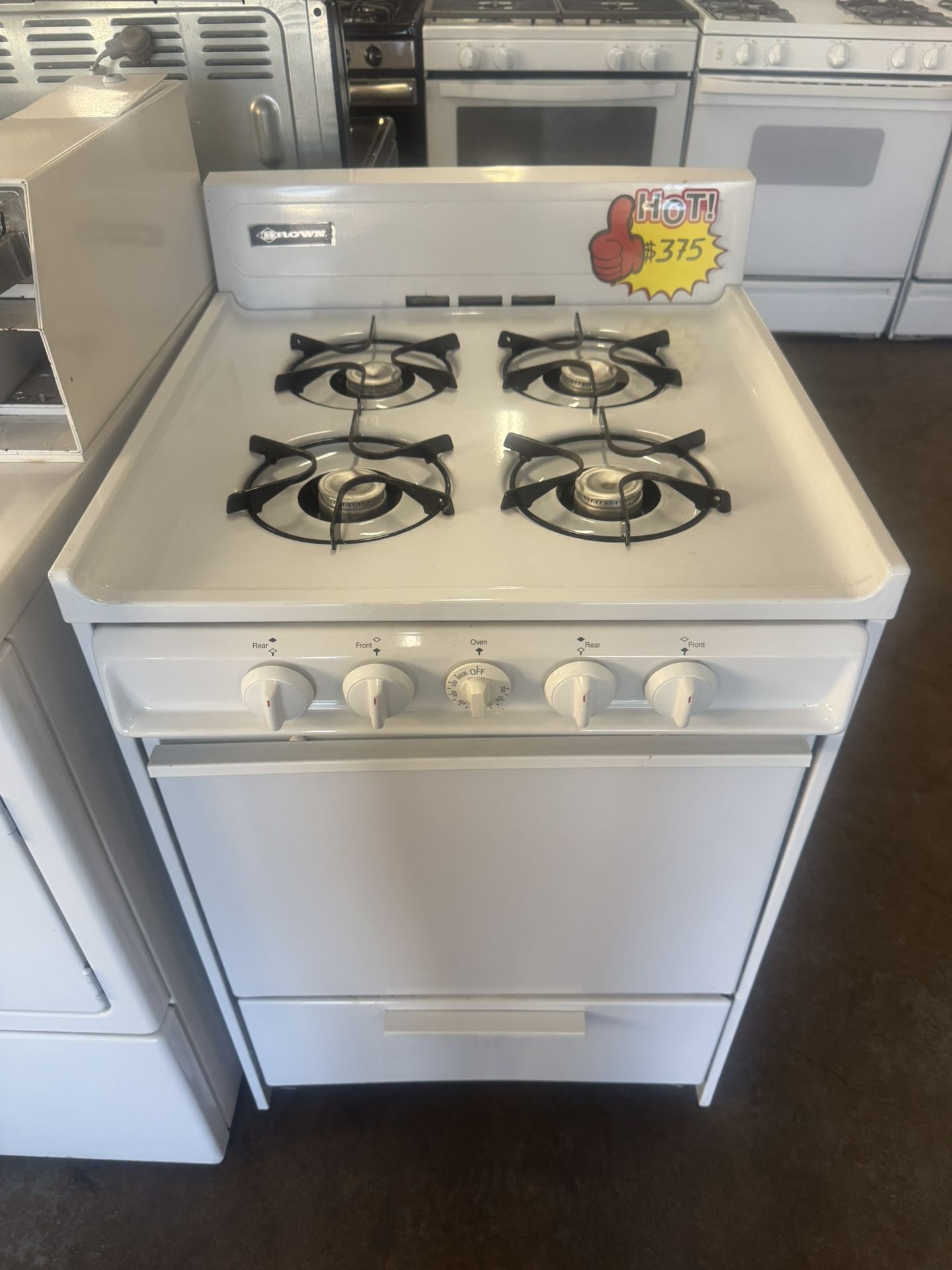 USED BROWN 24” GAS STOVE 