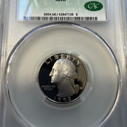 🔥 1992-S Washington Quarter – Silver Proof – CAC PR68DCAM – Low Mintage 🔥