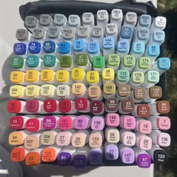 100 Pack Dual Tip Art Markers 