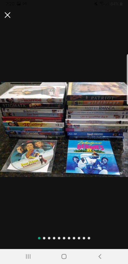 66 - DVD Movies, 4- DVD TV Seasons, 21 VHS Movies