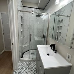 Shower Head ,tile bathroom conversion