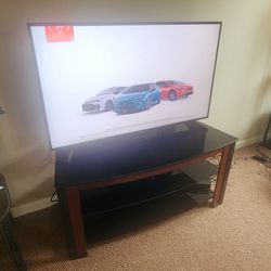 Glass & Wood Entertainment Stand - REDUCED 2x!