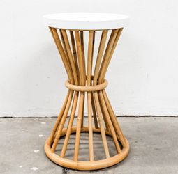 Small Wooden Table With White Top
