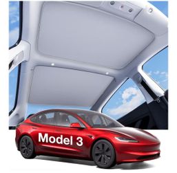 Tesla Model 3 Sunshade Roof [Never Sag, Nano Ice-Crystal Coatings] 3-Gen Heat Insulation Glass Roof Sun Shade, Accessories for Tesla Model 3 2020~2026