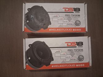 (TWO SETS) OF DS18 PRO-TW120B 1" SUPER BLACK TWEETER WITH BULLET