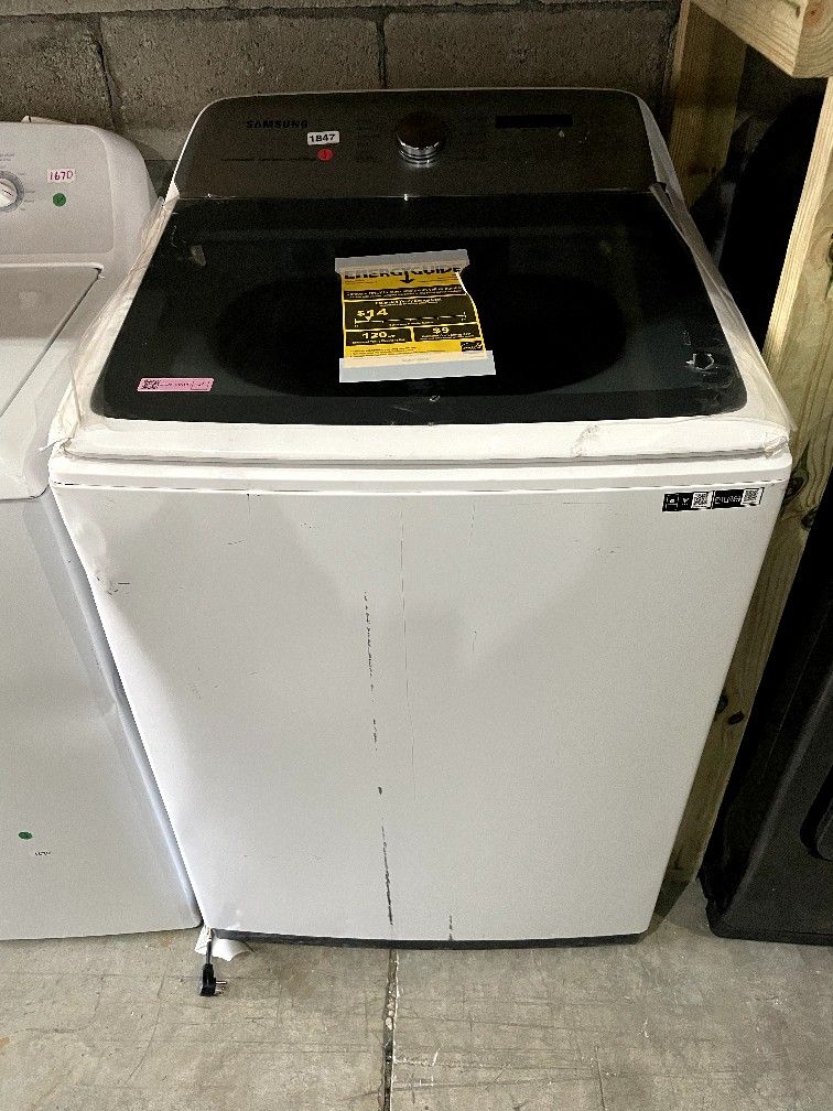 SAMSUNG 27” FREE STANDING WASHER WHITE $400