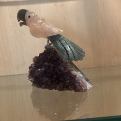 Brazilian Toucan Gemstone Sculpture.