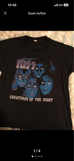 VTG 80s KISS Creatures of the Night Double Sided Single Stitch Concert t-shirt size medium
