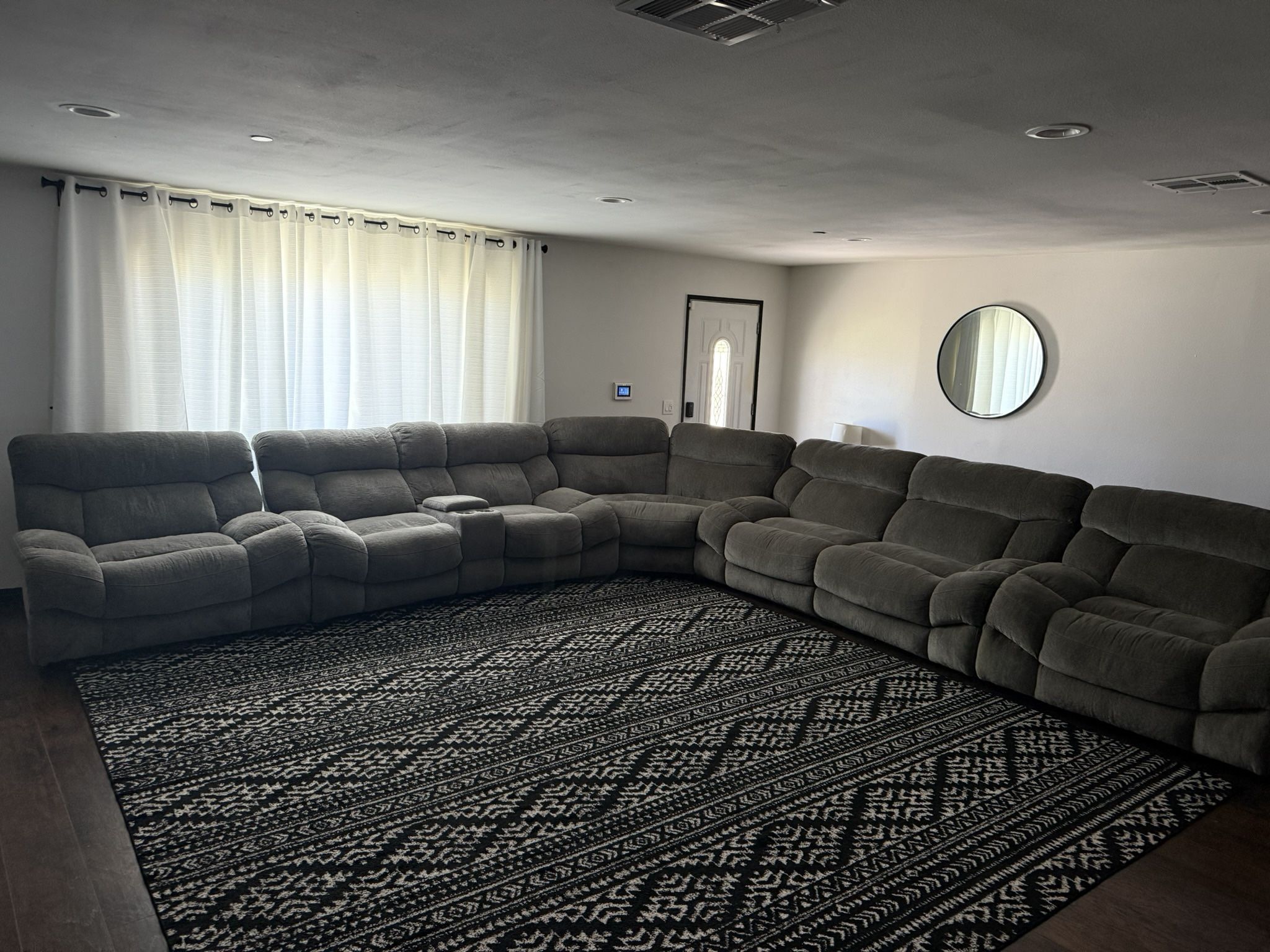 Grey reclining Couch LARGE