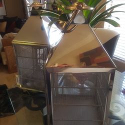 Chrome lanterns large 12x12x25
