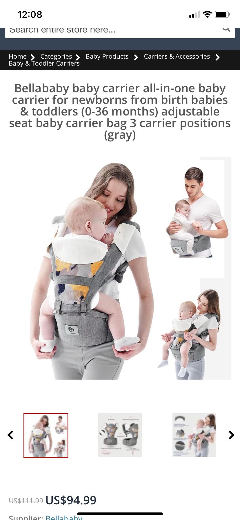 Bellababy Baby Carrier