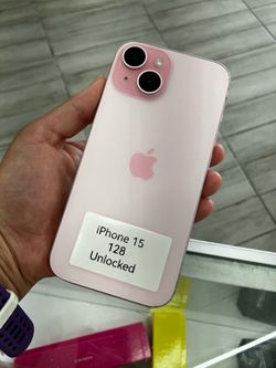 Pink iPhone 15 unlocked cash or $50 down