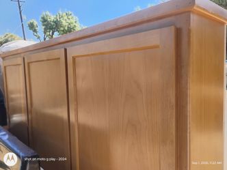 Oak wood kitchen cabinets