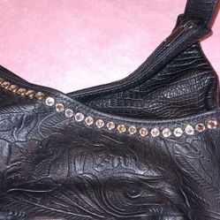 Black Purse With Crystals 