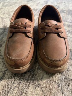 Boys Brown Leather Boat Shoes