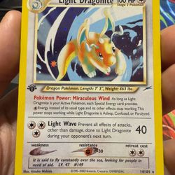 1st Edition Neo Destiny Light Dragonite 
