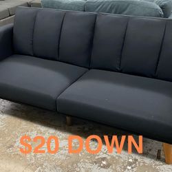 🆕 Black Adjustable Sofa Set (Finance and Delivery)