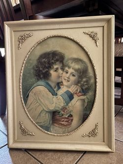 Antique Picture In It’s Original Wooden Frame