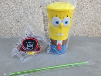 SpongeBob SquarePants Movie 2025 Cup SpongeBob AMC Unopened With Topper