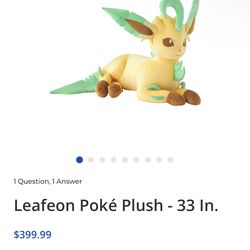 Life Size 33 inch Leafeon Plush