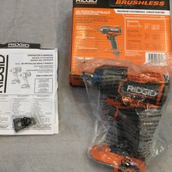 NEW Ridgid Impact wrench cordless  18V brushless 1/2 in. tool only