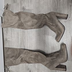 Suede Heel Boots Size 9.5