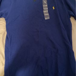 Polo Ralph Lauren Sleepwear Shirt Size M Blue & Yellow