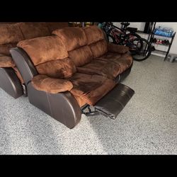 Two Recliner Sofas 