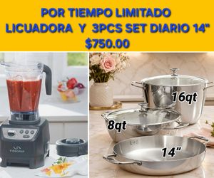 LICUADORA Y SET DIARIO 14"3PCS