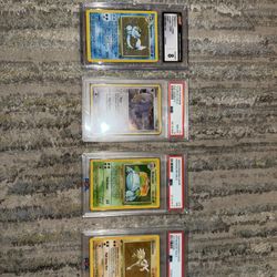 Selling The Cards As A Group Or Individually - Venusaur, Vaporeon, Hitmonlee, Tauros 