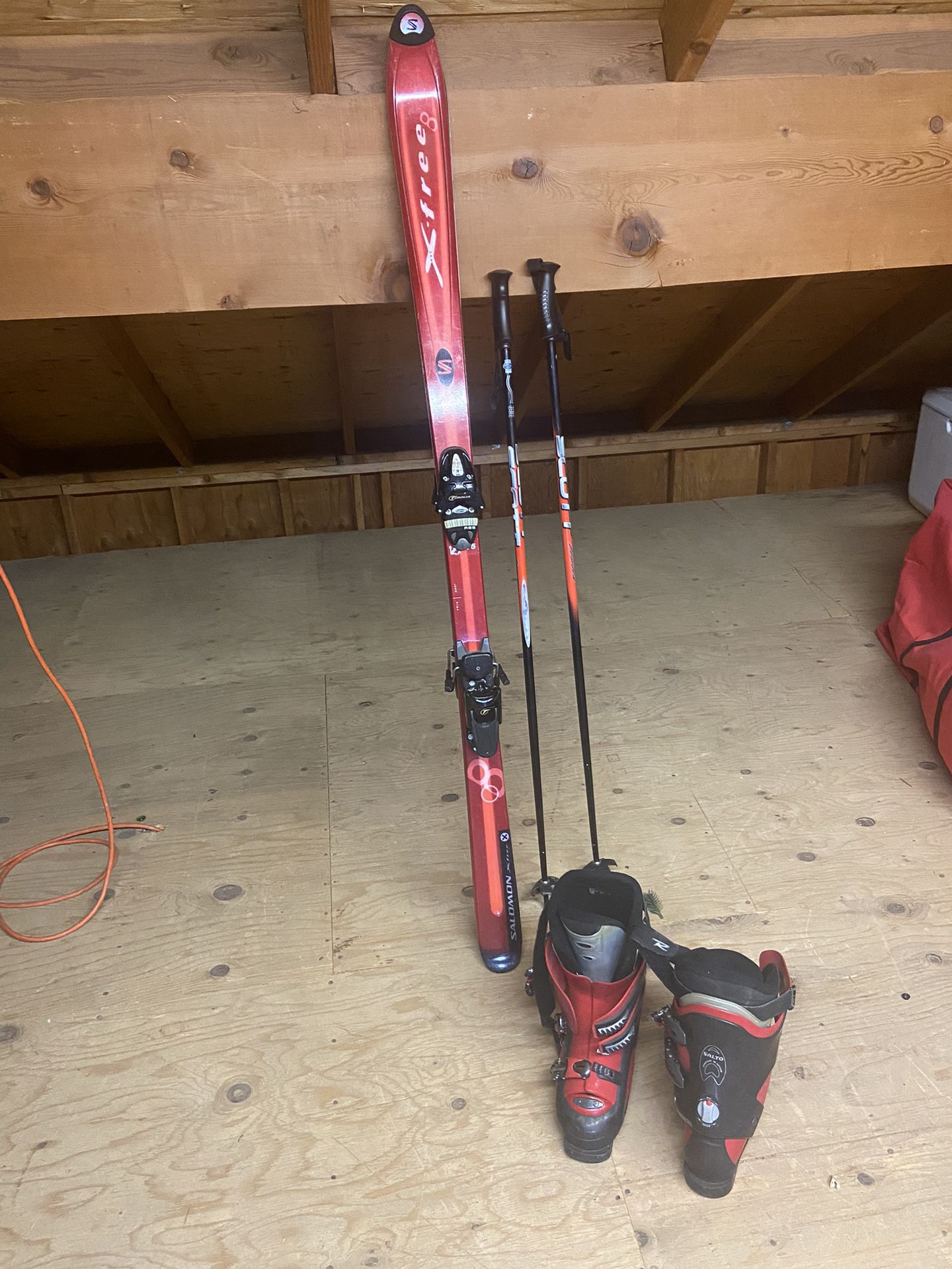 Salomon Skis With Bindings Boots And Poles