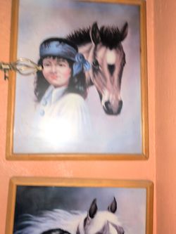 Picture frames, native American prints