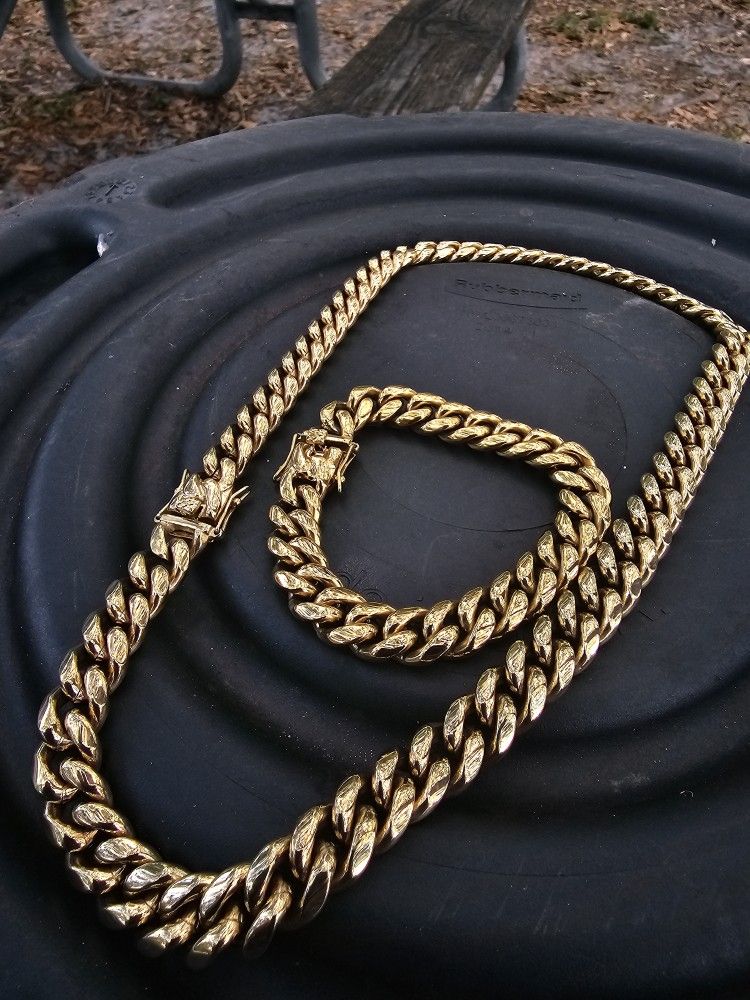 I Deliver I Ship 14k Gold Plated Chain Set