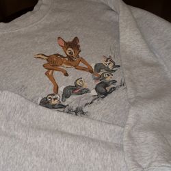 Disney Bambi and Bunnies Grey Sweatshirt 