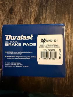 Duralast Ceramic Break Pads MKD1521