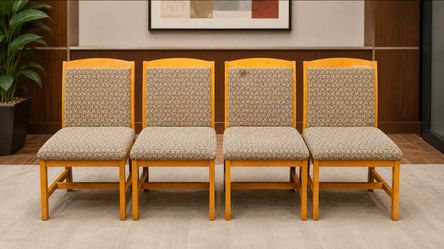 National Timberlane 4 Armless Office Guest Chairs