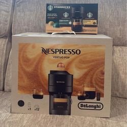 NEW Nespresso Vertuo Pop + Starbucks Pods (Unopened)